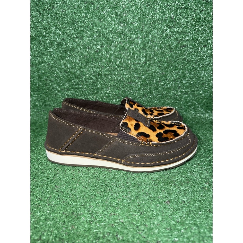 ARIAT Cruiser Shoes Women's Size 6 Brown Slip On Leopard Print Casual Loafer